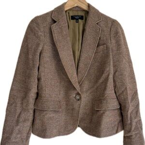 Talbots Classic Brown Tweed Blazer